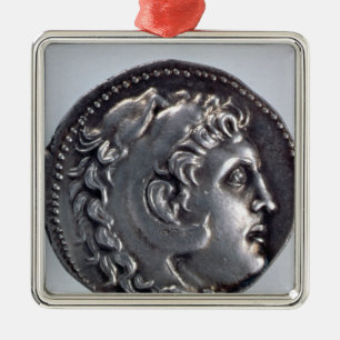 Ornamento De Metal Tetradrachma que descreve Alexander o excelente