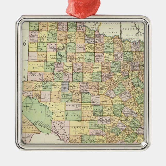 Ornamento De Metal Texas 15 (Frente)