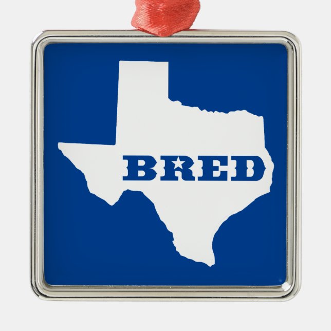 Ornamento De Metal Texas Bred (Frente)