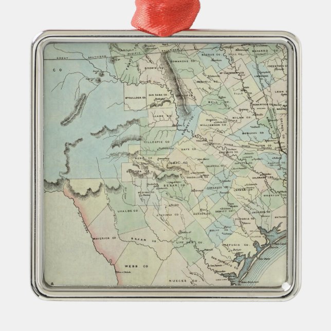 Ornamento De Metal Texas dos Estados Unidos da América (Frente)