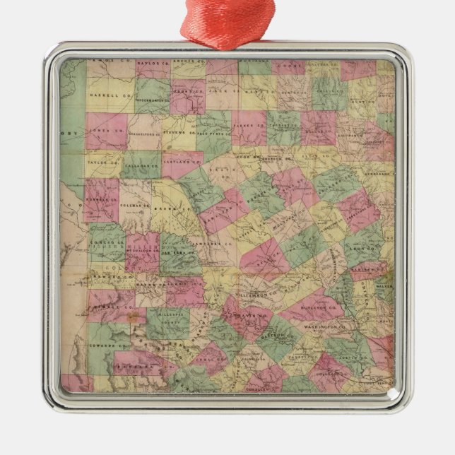 Ornamento De Metal Texas Ocidental (Frente)