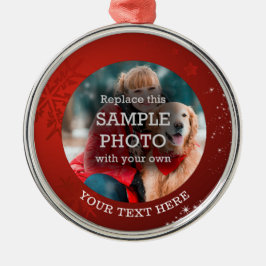 Ornamento De Metal Texto Personalizado de Fotografias de Estrelas Bra