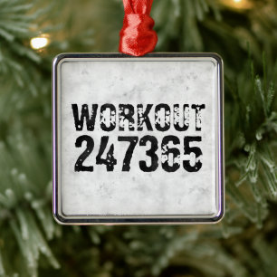 Ornamento De Metal Texto riscado vestido Workout 247365 rústico