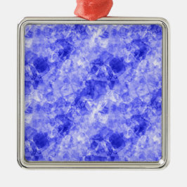 Ornamento De Metal Textura Azul Crumplada