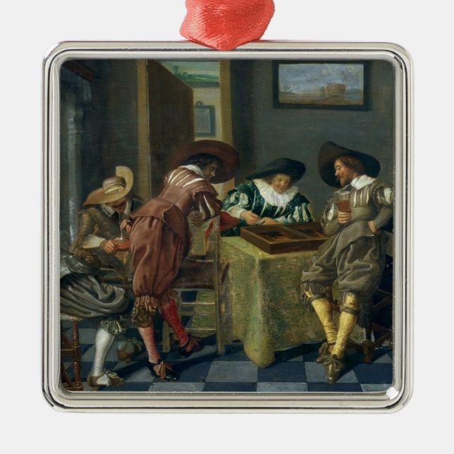 Ornamento De Metal The Game da gamão (Frente)