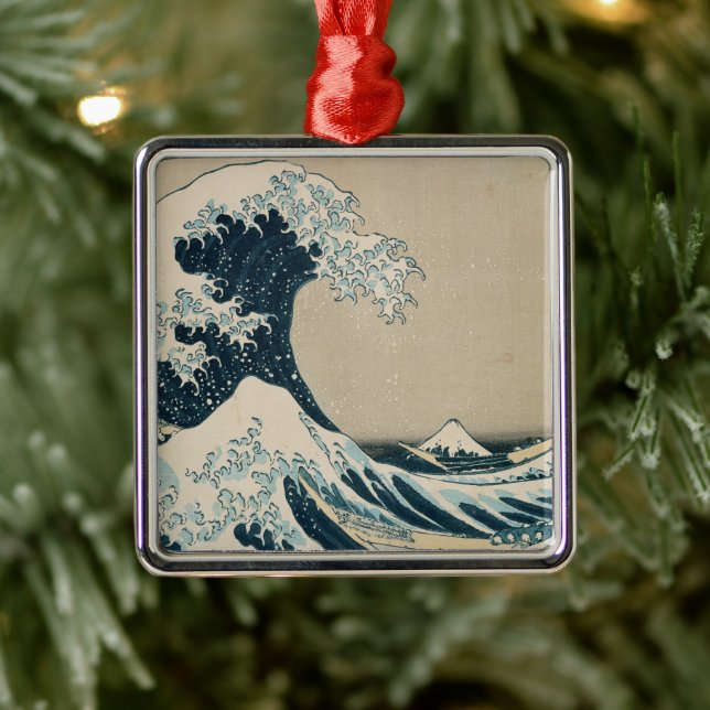 Ornamento De Metal The Great Wave off Kanagawa (Árvore)