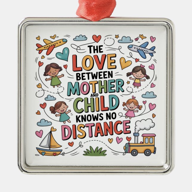 Ornamento De Metal The Love Between Mother And Child (Frente)