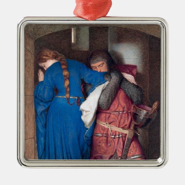 Ornamento De Metal The Meeting on Turret Stairs (por F.W. Burton) (Frente)