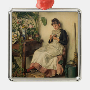 Ornamento De Metal The Young Florist (por Carl Zewy)