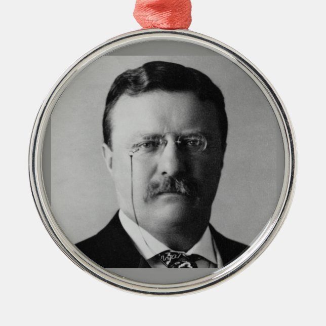 Ornamento De Metal Theodore Roosevelt 26º Presidente (Frente)
