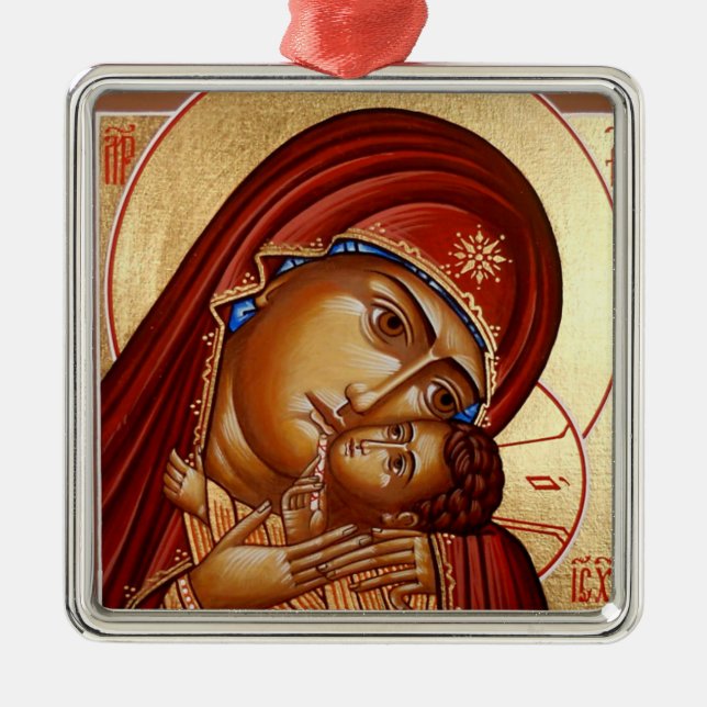 Ornamento De Metal Theotokos (Frente)