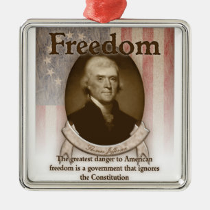 Ornamento De Metal Thomas Jefferson - liberdade