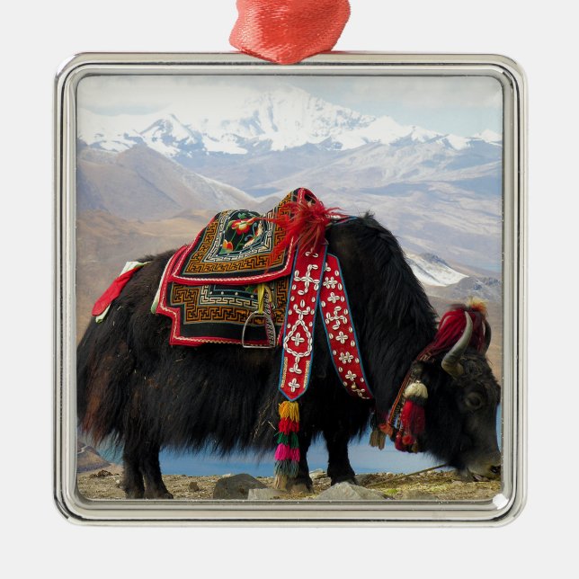 Ornamento De Metal Tibetano Yak (Frente)