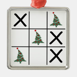 Ornamento De Metal Tic Tac Toe Natal