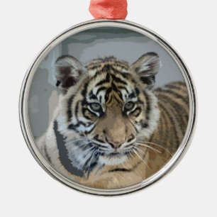 Ornamento De Metal Tiger_2014_0901