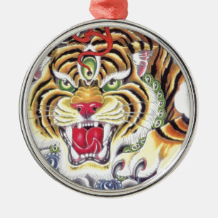 Ornamento De Metal Tiger Eye