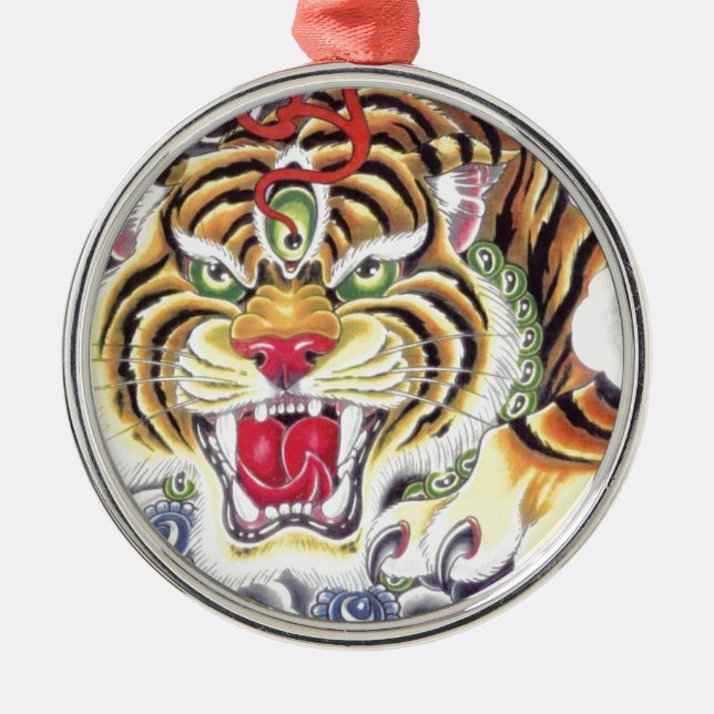 Ornamento De Metal Tiger Eye (Frente)
