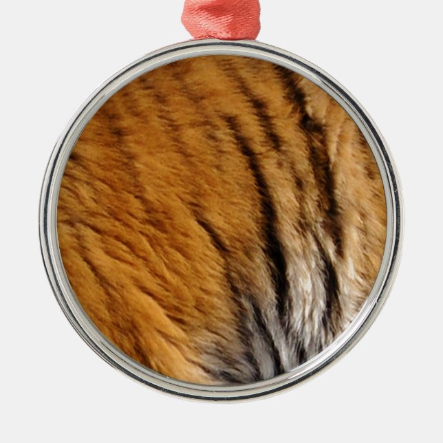Ornamento De Metal Tigre-Stripes-Big Cat Wildlife (Frente)