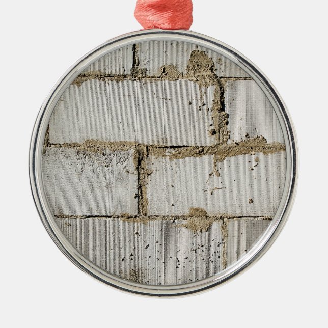 Ornamento De Metal Tijolo branco (Frente)