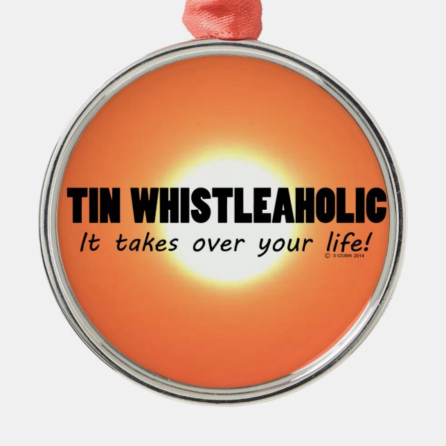 Ornamento De Metal Tin Whistleaholic Life (Frente)