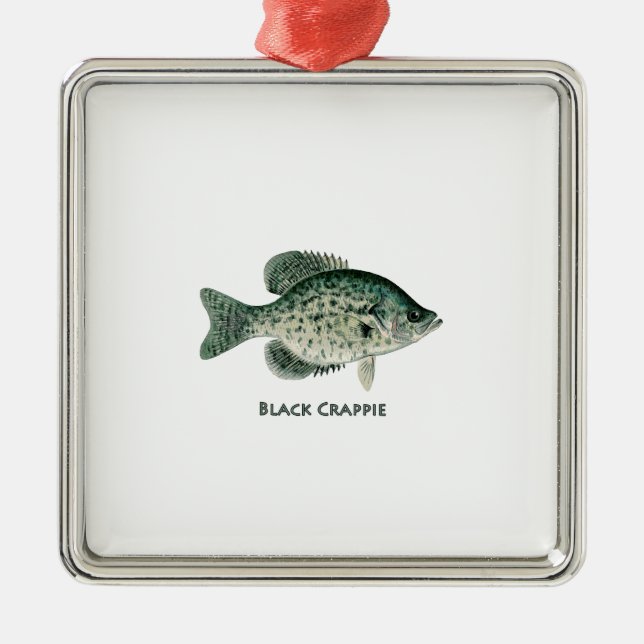 Ornamento De Metal Tipo de peixe preto (Frente)