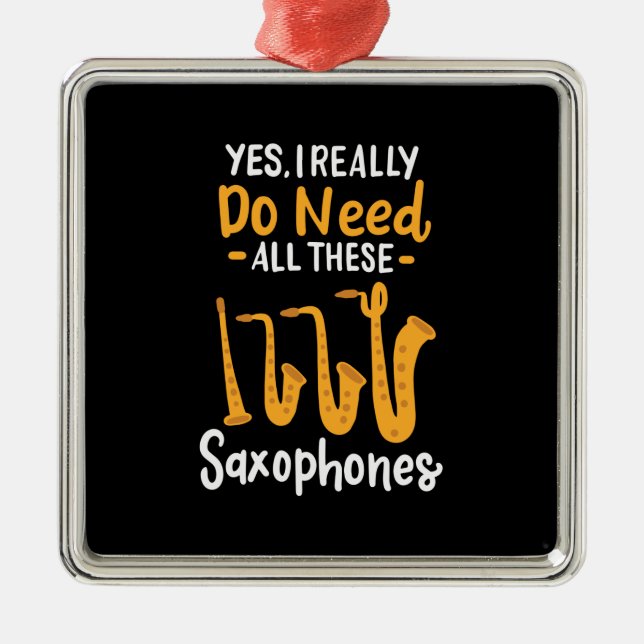 Ornamento De Metal Tipos saxofone (Frente)