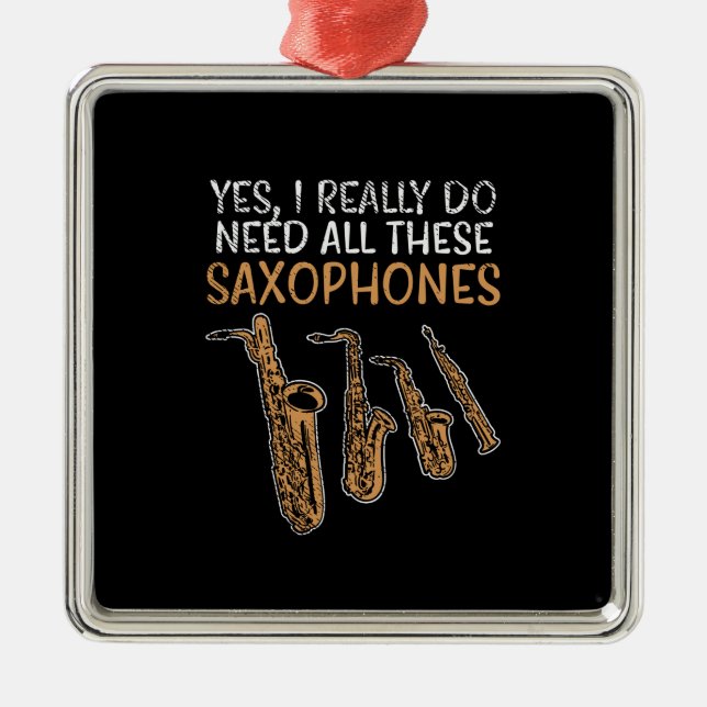 Ornamento De Metal Tipos saxofone (Frente)