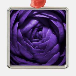 Ornamento De Metal Tiro roxo do macro da flor
