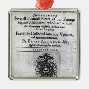 Ornamento De Metal Titlepage 'Theatrum Chemicum Britannicum