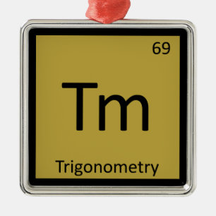 Ornamento De Metal Tm - Trigonometria Química Matemática Mesa Peri