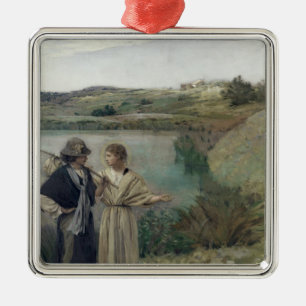 Ornamento De Metal Tobias e Raphael do arcanjo