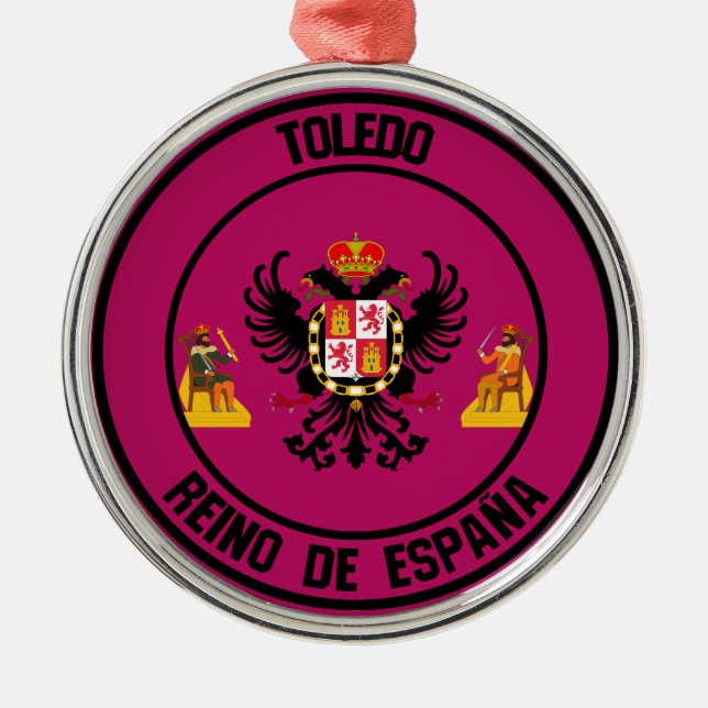 Ornamento De Metal Toledo Round Emblem (Frente)