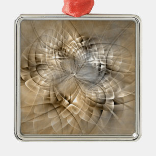 Ornamento De Metal Tons da Terra Textura de Arte Fractal Moderna Abst