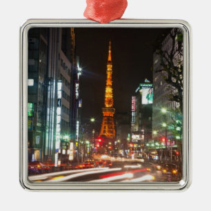 Ornamento De Metal Tóquio, Japão. A Torre de Tóquio é uma comunicação