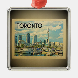 Ornamento De Metal Toronto Canada Viagens vintage Ornament