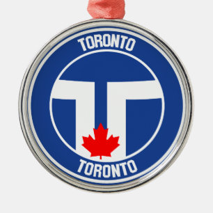 Ornamento De Metal Toronto Round Emblem