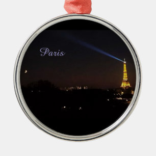 Ornamento De Metal Torre Eiffel de Paris à Noite