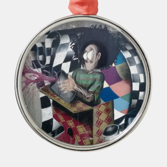 Ornamento De Metal Trabalho de arte abstrato Grafite (Frente)