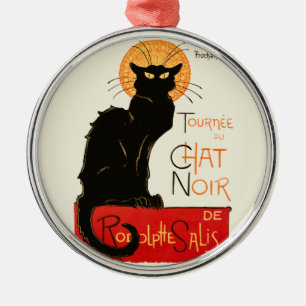 Ornamento De Metal Trabalho de arte de Gato Negra Steinlen