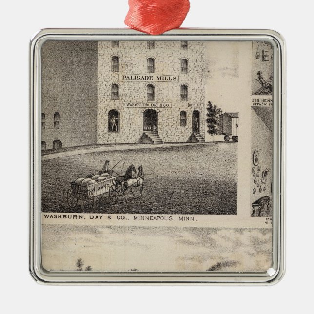 Ornamento De Metal Trabalhos do ferro da estrela norte, Washburn, (Frente)