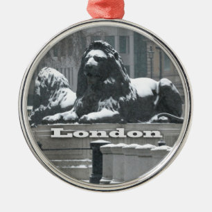 Ornamento De Metal Traffic Square London - Neve
