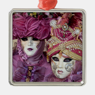 Ornamento De Metal Traje de Carnaval roxo, Veneza