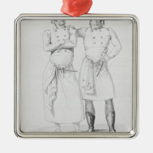 Ornamento De Metal Trajes dos cozinheiros das eras diferentes