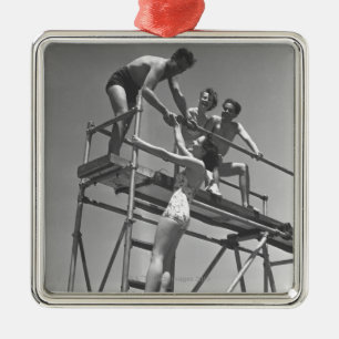 Ornamento De Metal Trampolim