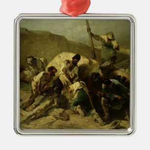 Ornamento De Metal Transportando blocos da pedra