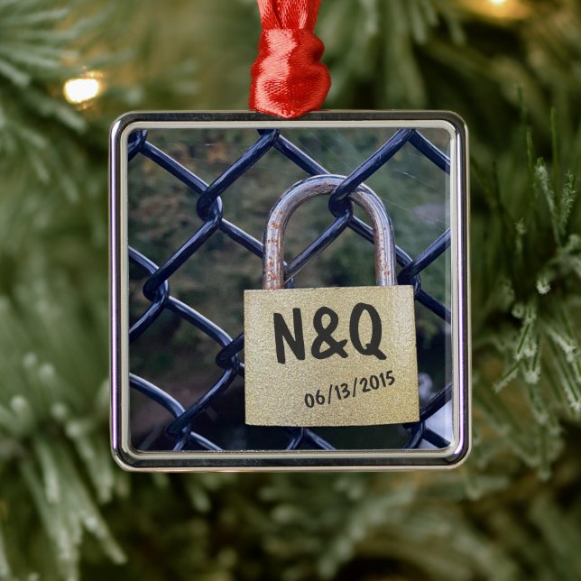 Ornamento De Metal Trava de Amor da Ponte Personalizada (Árvore)