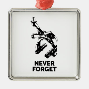 Ornamento De Metal Travões De Bicicleta Nunca Se Esquecem