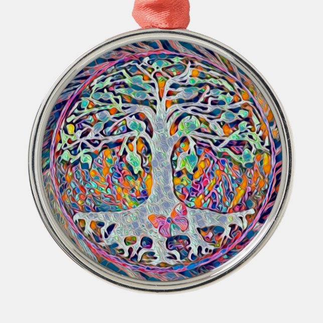 Ornamento De Metal Tree of Life New Beginnings  Amelia Carrie (Frente)