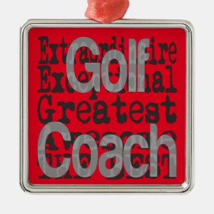 Ornamento De Metal Treinador de Golf Extraordinaire