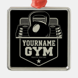 Ornamento De Metal Treinador Personalizado de Malhação GYM Kettlebell